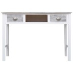 vidaXL Birou de scris, gri, 110 x 45 x 76 cm, lemn