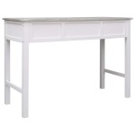 vidaXL Birou de scris, gri, 110 x 45 x 76 cm, lemn