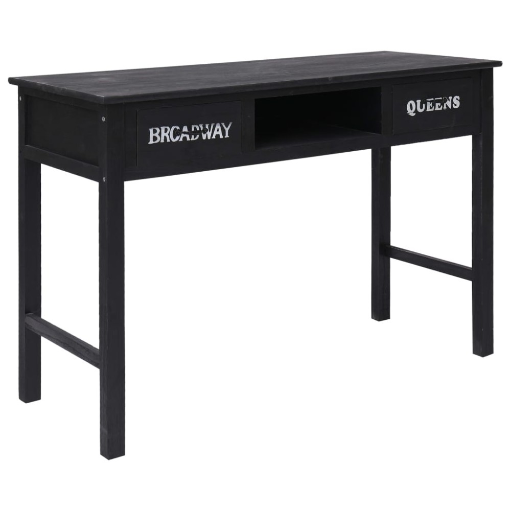 vidaXL Masă consolă, negru, 110 x 45 x 76 cm, lemn