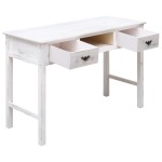 vidaXL Masă consolă, alb antichizat, 110 x 45 x 76 cm, lemn vidaXL Masă consolă, alb antichizat, 110 x 45 x 76 cm, lemn
