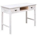vidaXL Masă consolă, alb antichizat, 110 x 45 x 76 cm, lemn vidaXL Masă consolă, alb antichizat, 110 x 45 x 76 cm, lemn