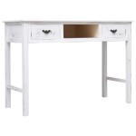 vidaXL Masă consolă, alb antichizat, 110 x 45 x 76 cm, lemn vidaXL Masă consolă, alb antichizat, 110 x 45 x 76 cm, lemn
