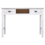 vidaXL Masă consolă, alb antichizat, 110 x 45 x 76 cm, lemn vidaXL Masă consolă, alb antichizat, 110 x 45 x 76 cm, lemn