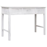 vidaXL Masă consolă, alb antichizat, 110 x 45 x 76 cm, lemn vidaXL Masă consolă, alb antichizat, 110 x 45 x 76 cm, lemn