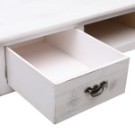 vidaXL Masă consolă, alb antichizat, 110 x 45 x 76 cm, lemn vidaXL Masă consolă, alb antichizat, 110 x 45 x 76 cm, lemn