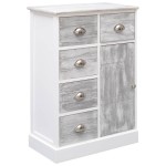 vidaXL Dulap cu 10 sertare, gri, 113x30x79 cm, lemn vidaXL Dulap cu 10 sertare, gri, 113x30x79 cm, lemn