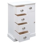 vidaXL Dulap cu 10 sertare, alb, 113 x 30 x 79 cm, lemn vidaXL Dulap cu 10 sertare, alb, 113 x 30 x 79 cm, lemn