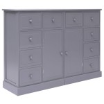 vidaXL Dulap cu 10 sertare, gri, 113x30x79 cm, lemn vidaXL Dulap cu 10 sertare, gri, 113x30x79 cm, lemn