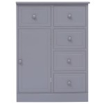 vidaXL Dulap cu 10 sertare, gri, 113x30x79 cm, lemn vidaXL Dulap cu 10 sertare, gri, 113x30x79 cm, lemn