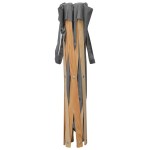 vidaXL Coș de rufe pliabil, gri, lemn și material textil vidaXL Coș de rufe pliabil, gri, lemn și material textil