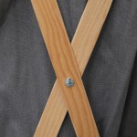 vidaXL Coș de rufe pliabil, gri, lemn și material textil vidaXL Coș de rufe pliabil, gri, lemn și material textil