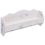vidaXL Cuier de perete, alb, 50 x 10 x 23 cm, lemn vidaXL Cuier de perete, alb, 50 x 10 x 23 cm, lemn