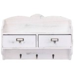vidaXL Cuier de perete, alb, 50 x 10 x 34 cm, lemn vidaXL Cuier de perete, alb, 50 x 10 x 34 cm, lemn