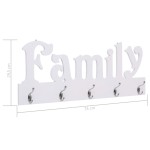vidaXL Cuier de perete FAMILY, 74 x 29,5 cm