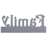 vidaXL Cuier de perete FAMILY, gri, 74 x 29,5 cm