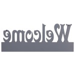 vidaXL Cuier de perete WELCOME, gri, 74 x 29,5 cm