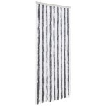 vidaXL Perdea pentru insecte, gri și alb, 56x185 cm, Chenille vidaXL Perdea pentru insecte, gri și alb, 56x185 cm, Chenille