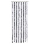 vidaXL Perdea pentru insecte, gri și alb, 56x185 cm, Chenille vidaXL Perdea pentru insecte, gri și alb, 56x185 cm, Chenille