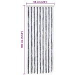 vidaXL Perdea pentru insecte, gri și alb, 56x185 cm, Chenille vidaXL Perdea pentru insecte, gri și alb, 56x185 cm, Chenille