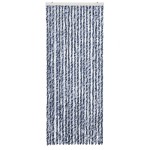 vidaXL Perdea de insecte, albastru, alb, argintiu, 56x185 cm, Chenille