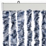vidaXL Perdea de insecte, albastru, alb, argintiu, 90x220 cm, Chenille vidaXL Perdea de insecte, albastru, alb, argintiu, 90x220 cm, Chenille