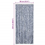 vidaXL Perdea de insecte, albastru, alb, argintiu, 90x220 cm, Chenille vidaXL Perdea de insecte, albastru, alb, argintiu, 90x220 cm, Chenille