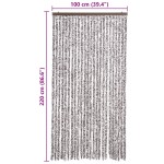 vidaXL Perdea pentru insecte, maro și bej, 100x220 cm, Chenille vidaXL Perdea pentru insecte, maro și bej, 100x220 cm, Chenille