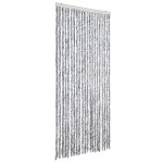 vidaXL Perdea pentru insecte, alb și gri, 90x220 cm, Chenille vidaXL Perdea pentru insecte, alb și gri, 90x220 cm, Chenille