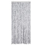 vidaXL Perdea pentru insecte, alb și gri, 90x220 cm, Chenille vidaXL Perdea pentru insecte, alb și gri, 90x220 cm, Chenille