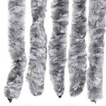 vidaXL Perdea pentru insecte, alb și gri, 90x220 cm, Chenille vidaXL Perdea pentru insecte, alb și gri, 90x220 cm, Chenille