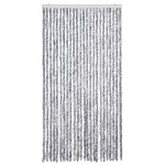 vidaXL Perdea pentru insecte, alb și gri, 100x220 cm, Chenille vidaXL Perdea pentru insecte, alb și gri, 100x220 cm, Chenille