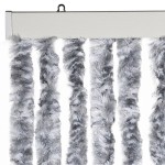 vidaXL Perdea pentru insecte, alb și gri, 100x220 cm, Chenille vidaXL Perdea pentru insecte, alb și gri, 100x220 cm, Chenille