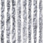 vidaXL Perdea pentru insecte, alb și gri, 100x220 cm, Chenille vidaXL Perdea pentru insecte, alb și gri, 100x220 cm, Chenille