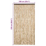 vidaXL Perdea pentru insecte, bej, 100x220 cm, Chenille vidaXL Perdea pentru insecte, bej, 100x220 cm, Chenille