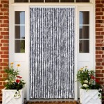 vidaXL Perdea pentru insecte, argintiu, 90x220 cm, Chenille vidaXL Perdea pentru insecte, argintiu, 90x220 cm, Chenille
