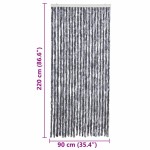 vidaXL Perdea pentru insecte, argintiu, 90x220 cm, Chenille vidaXL Perdea pentru insecte, argintiu, 90x220 cm, Chenille