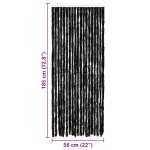 vidaXL Perdea pentru insecte, antracit, 56x185 cm, Chenille vidaXL Perdea pentru insecte, antracit, 56x185 cm, Chenille