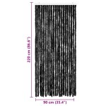 vidaXL Perdea pentru insecte, antracit, 90x220 cm, Chenille vidaXL Perdea pentru insecte, antracit, 90x220 cm, Chenille