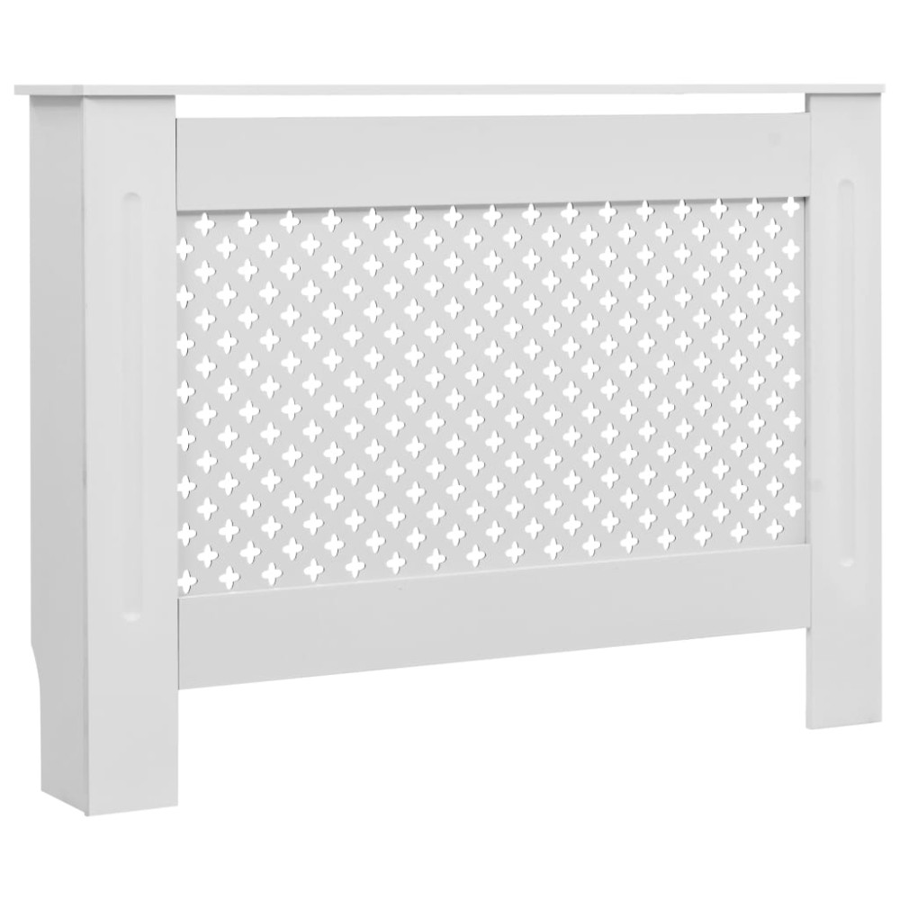 vidaXL Mască pentru calorifer, MDF, 112x19x81,5 cm, alb