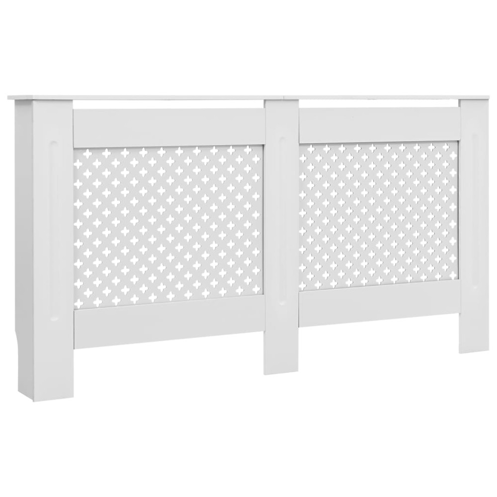 vidaXL Mască pentru calorifer, MDF, 152x19x81,5 cm, alb