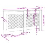 vidaXL Mască pentru calorifer, MDF, 152x19x81,5 cm, alb vidaXL Mască pentru calorifer, MDF, 152x19x81,5 cm, alb