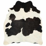 vidaXL Covor din piele de vită, negru și alb, 150x170 cm vidaXL Covor din piele de vită, negru și alb, 150x170 cm