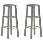 vidaXL Scaune de bar, 2 buc., antracit, MDF vidaXL Scaune de bar, 2 buc., antracit, MDF
