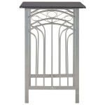 vidaXL Set mobilier de bar, 3 piese, negru, lemn și oțel vidaXL Set mobilier de bar, 3 piese, negru, lemn și oțel