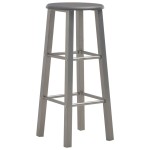 vidaXL Set mobilier de bar, 3 piese, antracit, lemn și oțel