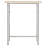 vidaXL Set mobilier de bar, 3 piese, lemn și oțel