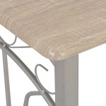 vidaXL Set mobilier de bar, 3 piese, lemn și oțel