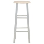 vidaXL Set mobilier de bar, 3 piese, lemn și oțel
