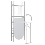 vidaXL Set mobilier bucătărie cu depozitare, 3 piese, alb, MDF și oțel vidaXL Set mobilier bucătărie cu depozitare, 3 piese, alb, MDF și oțel