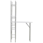 vidaXL Set mobilier bucătărie cu depozitare, 3 piese, alb, MDF și oțel vidaXL Set mobilier bucătărie cu depozitare, 3 piese, alb, MDF și oțel